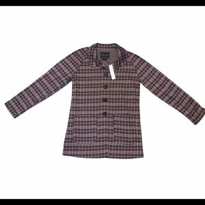 𝅺SANCTUARY Collared Coat Blazer Wine & Black S